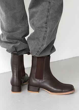 Черевики жіночі olli shoes коричневі шкіряні