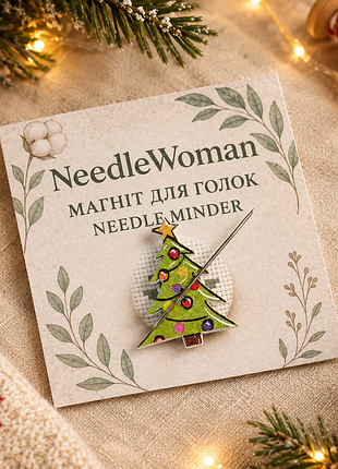 Магнитный держатель для игл новогодний елка needle minder | держатель иглы для вышивки и шитья