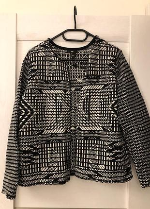 Піджак жіночий h&m чорно-білий, розмір m-l