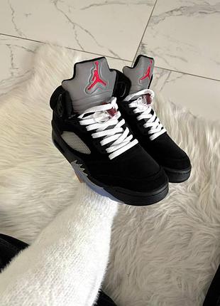 Кроссовки jordan 5 high retro og black metallic reimagined арт 2108