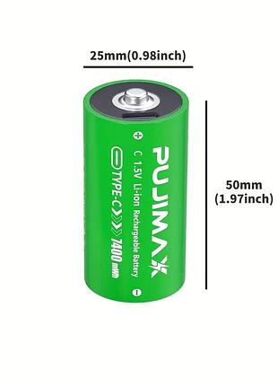 Pujimax 1.5v c 7400mwh аккумуляторная литий-ионная батарея высокой емкости