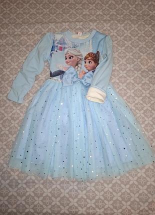 Сукня для дівчинки frozen ельза блакитна