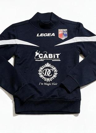 Детский спортивный свитшот legea 2xs(140–146 см (10–11 лет) черный с белыми вставками