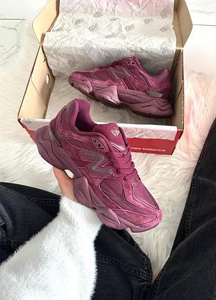 Кроссовки new balance 9060 burgundy арт 4112