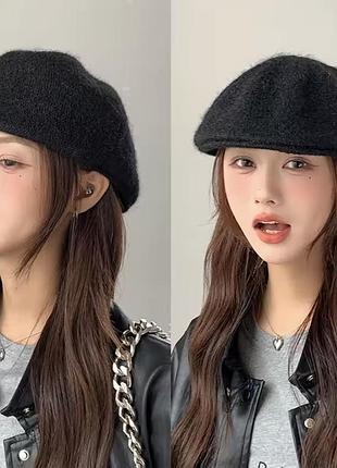 Берет жіночий kangol теплий чорний