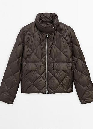 Куртка жіноча пухова massimo dutti m коричнева