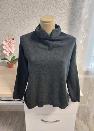 Темно сірий жіночий светр з merino wool  cos.
