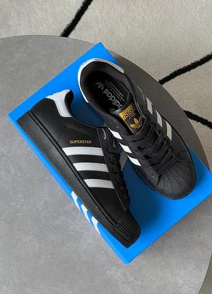 Кроссовки adidas superstar black/white 4