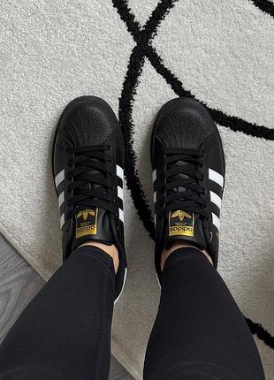 Кроссовки adidas superstar black/white 2