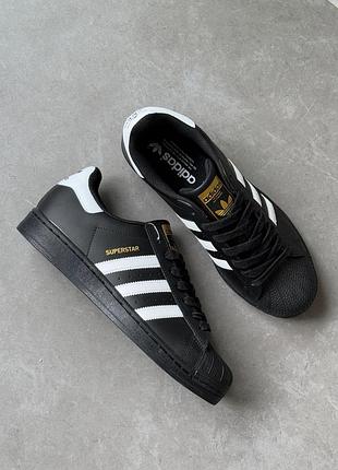 Кроссовки adidas superstar black/white 10