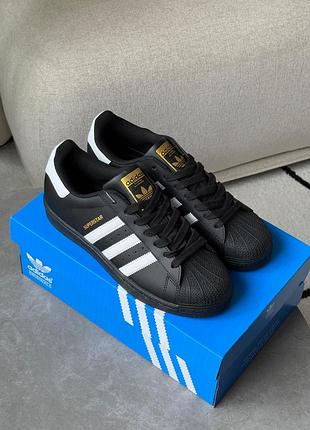 Кроссовки adidas superstar black/white 3