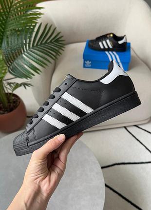 Кроссовки adidas superstar black/white 8