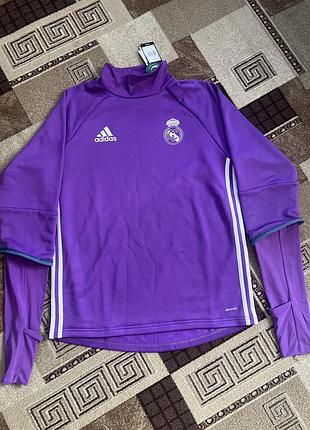 Спортивна кофта чоловіча adidas real madrid фіолетова розмір m