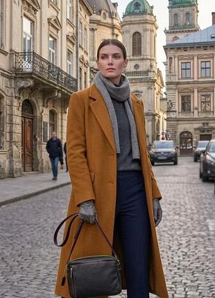Сумка женская кожаная мессенджер crossbody mywalit (италия) -много отделений
