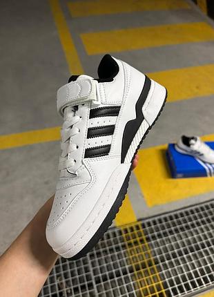 Кроссовки adidas forum low cl white/black 4