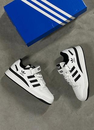 Кроссовки adidas forum low cl white/black 6