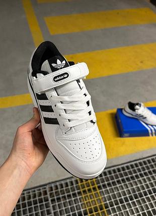 Кроссовки adidas forum low cl white/black 3