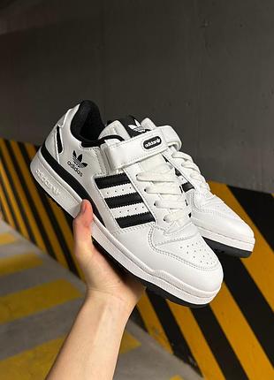 Кроссовки adidas forum low cl white/black 8
