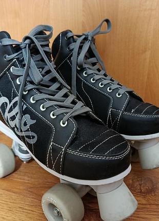 Чорні ролики-квади rio roller lumina quad skates (розмір eu 38 / uk 5)