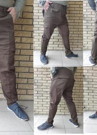 Джоггеры, джинсы с поясом на резинке унисекс, карманы карго, большие размеры (дм 1199-1)1 фото