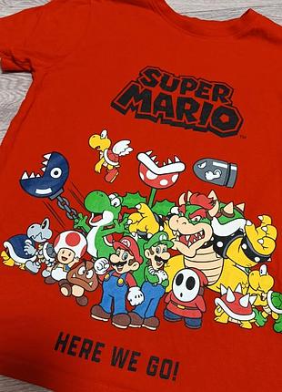 Футболка хлопковая с героями super mario 9-10 лет