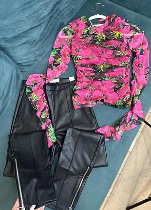 Крута блуза сітка zara подарунок лосини
