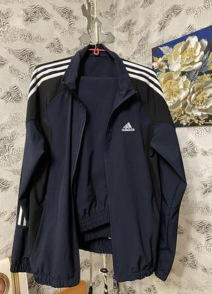 Спортивний костюм чоловічий adidas синій з чорним на зріст 170-185
