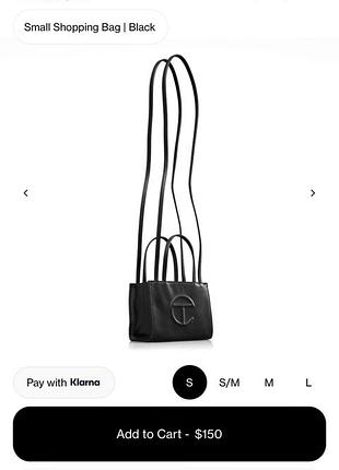 Сумка жіноча telfar small shopping bag чорна зі штучної шкіри