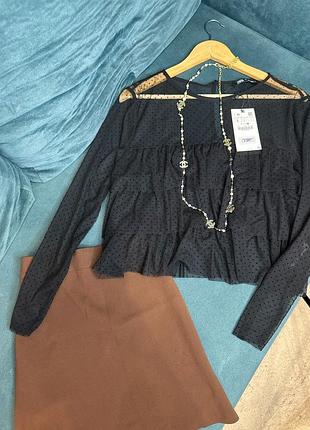 Стильна блуза сітка zara+ подарунок