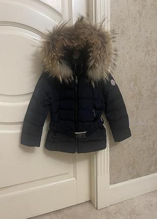 Пуховик дитячий moncler з хутром