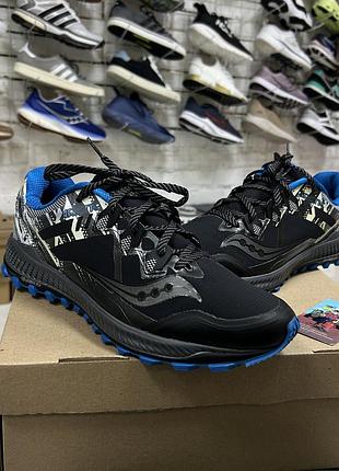 Чоловічі трекінгові кросівки saucony peregrine 8 ice для трейлранінгу хайкінгу трейлові оригінал термо бу 44-44.5 р тактичні осінні чорні в гори похід