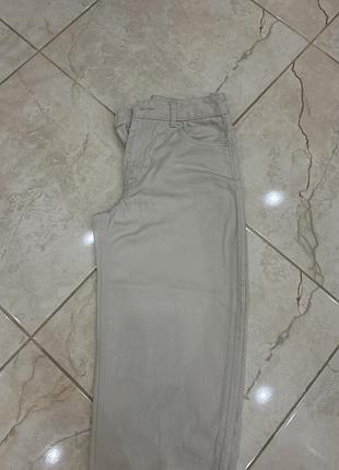 Джинсы женские zara широкие бежевые