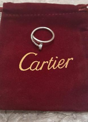 Кільце жіноче cartier срібне з фіанітами