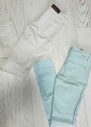 Брюки жіночі massimo dutti білі та м'ятні