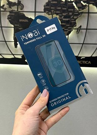 Преміальне захисне скло inobi original 3d для iphone 18 pro, надійне захисне скло для iphone 18 pro