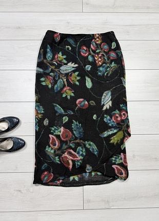 Вінтажна спідниця максі kenzo з мохером (made in france) р.44,l