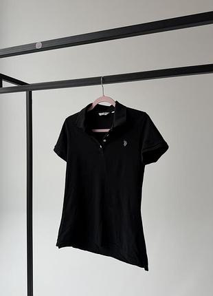 Поло жіноче polo ralph lauren чорне, розмір s-m