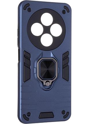 Чохол fiji defence для tecno spark 30c (kl5n) захистний бампер з кільцем підставкою dark blue