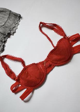 Винтажный красный бюстгальтер escora vintage lingerie