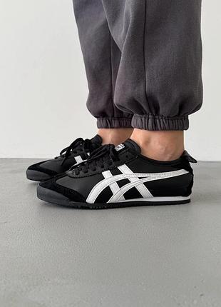 😍 женские кроссовки asics onitsuka tiger mexico black/white