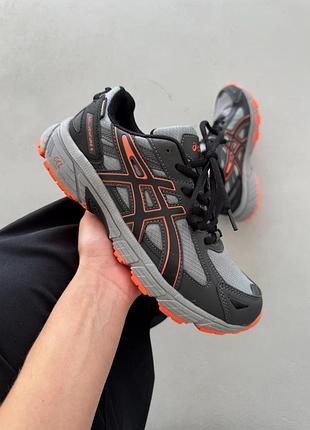 Чоловічі кросівки asics gel-venture 6 grey/orange gore-tex