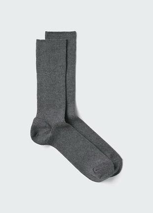 Шкарпетки uniqlo чорні ribbed socks