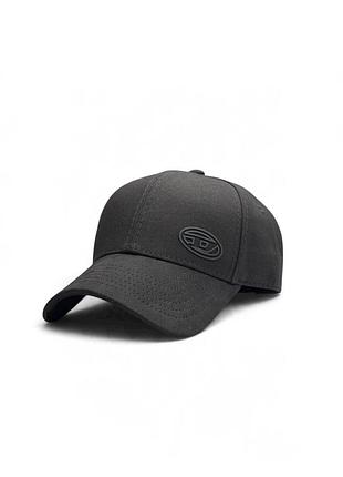 Бейсболка шестиклинка «diesel total black cap fw'26" 59-60
