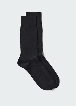 Шкарпетки uniqlo чорні checked socks