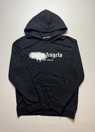 Худі чоловіче palm angels чорне з принтом