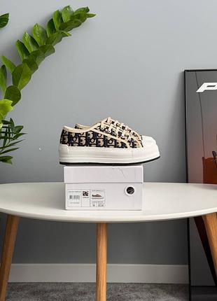 Кеди d1or b23 platform beige blue