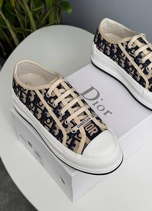 Кеди d1or b23 platform beige blue 8