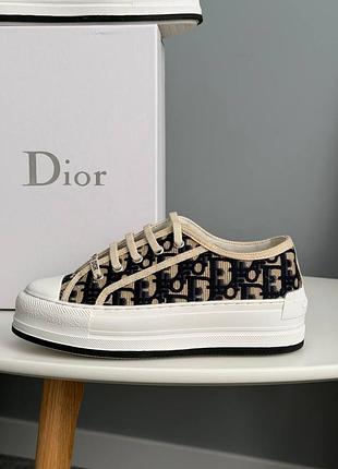 Кеди d1or b23 platform beige blue 2
