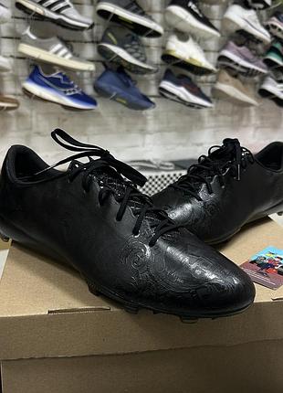 Чоловічі колекційні футбольні бутси adidas f50 adizero fg black pack оригінал чорні професійні бу 44.5-45 р легкі французькі копи рідкісні шкіряні