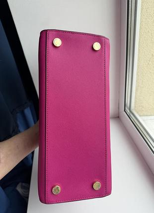 Michael kors medium top zip satchel у кольорі raspberry 8